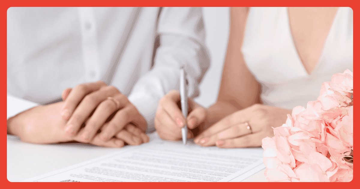 Registering a marriage at a Thai district office Amphur